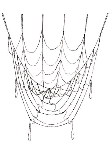 56" Jewel Spider Web  Black (pack of 6)