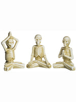 4.75" Yoga Skeleton (3 ea/set) Cream (pack of 2)