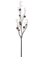 41" Jack-O-Lantern Bell Spray  Gold (pack of 6)