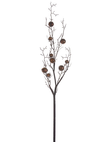 41" Jack-O-Lantern Bell Spray  Gold (pack of 6)