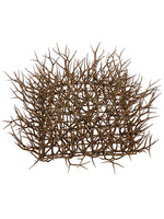 16"Wx16"L Twig Square Mat  Light Brown (pack of 6)
