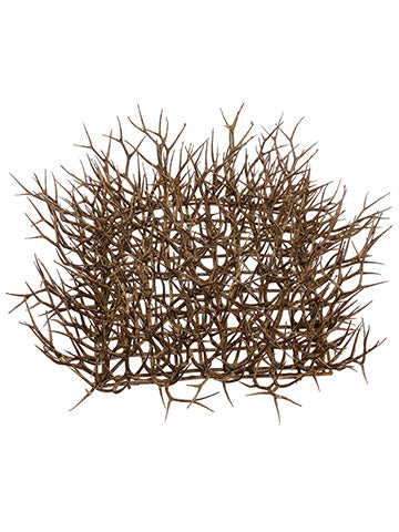 16"Wx16"L Twig Square Mat  Light Brown (pack of 6)