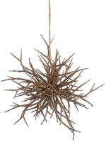 10" Twig Ornament  Light Brown (pack of 6)