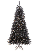 7'Hx44"D Silver Glitter Black Crystal Tree x817 With 400 LED Lights Black Silver (pack of 1)