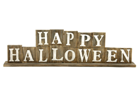 22" Happy Halloween Table Decor Brown (pack of 2)