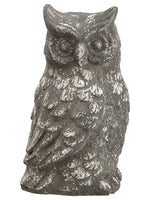 9.75"Hx5.7"L Owl  Dark Gray (pack of 1)