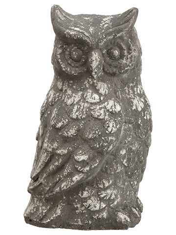 9.75"Hx5.7"L Owl  Dark Gray (pack of 1)