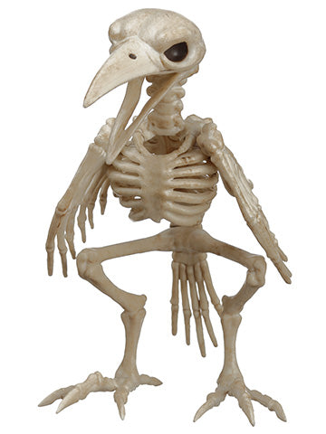 7.5" Skeleton Bird  Cream (pack of 4)