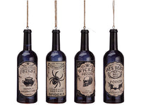 4.25" Poison Bottle Ornament (4 Ea/set) Black (pack of 12)