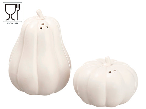 2"H-3.5"Hx2.5"D Pumpkin Salt And Pepper Shakers (2 ea/set) Cream (pack of 4)