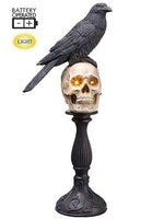 20.5" Battery Operated Crow on Table Top with LED Lights Beige Bronze (pack of 1)