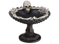 8.75" Skull Footed Plate  Black (pack of 1)