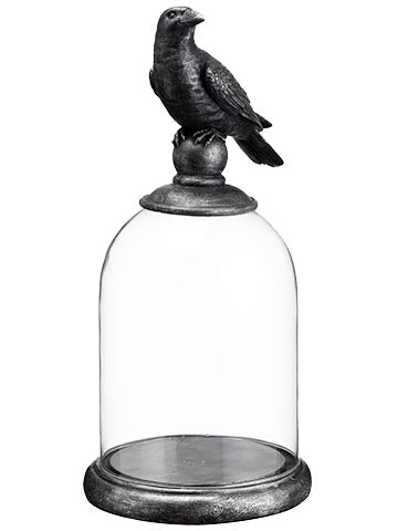 20.5"Hx9.75"D Crow Glass Dome  Clear Bronze (pack of 1)