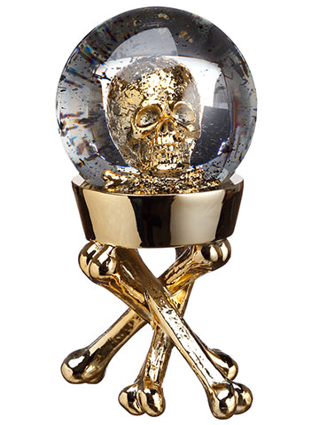 9" Skull Globe  Gold (pack of 4)