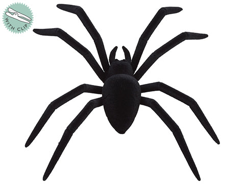 9.5" Spider With Clip  Black (pack of 12)