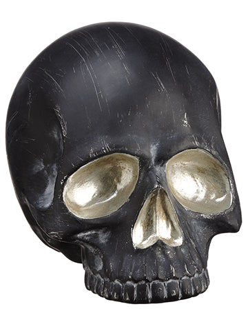 6" Skull  Black Silver (pack of 4)