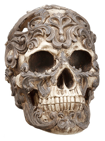 8" Skull  Beige Gray (pack of 2)