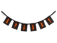 46" Spooky Garland  Black Orange (pack of 12)