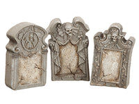 4" Tombstone Chalkboard Namecard (3 Ea/set) Gray Black (pack of 6)