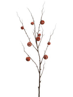 37" Jack-O-Lantern Bell Spray  Orange Rust (pack of 12)