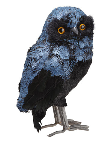 10.25" Owl  Black Blue (pack of 4)