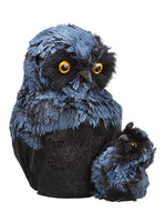 7" Mother And Child Owl  Black Blue (pack of 4)