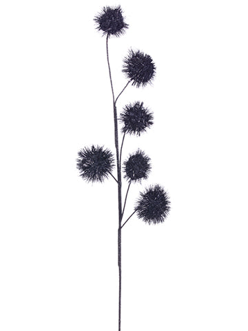 31" Pom Pon Spray  Black (pack of 12)