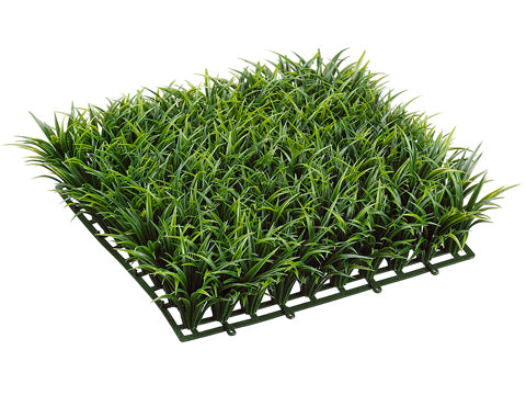 3"Hx12"Wx12"L Curly Grass Mat  Green (pack of 6)