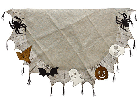 64" Halloween Table Cloth  Brown Black (pack of 2)