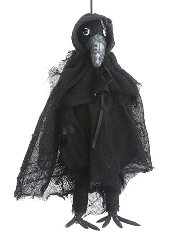 18" Mr. Crow Ornament  Black Brown (pack of 4)