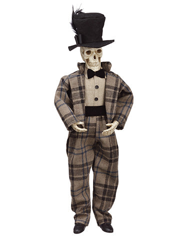 24" Skeleton Groom  Black Beige (pack of 2)