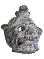 8" Skull With Snake  Antique Gray (pack of 4)