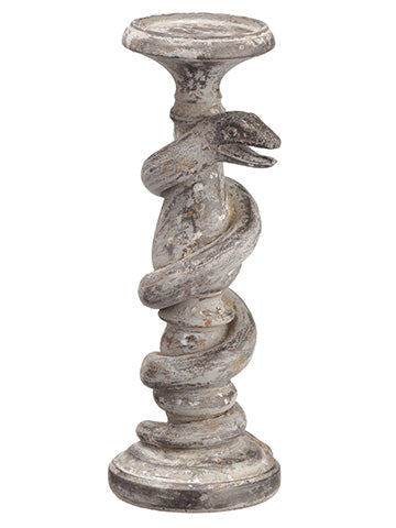 13.5" Snake Candleholder  Antique Gray (pack of 2)