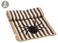 14"Wx72"L Spider/Bat Table Runner Black Beige (pack of 6)