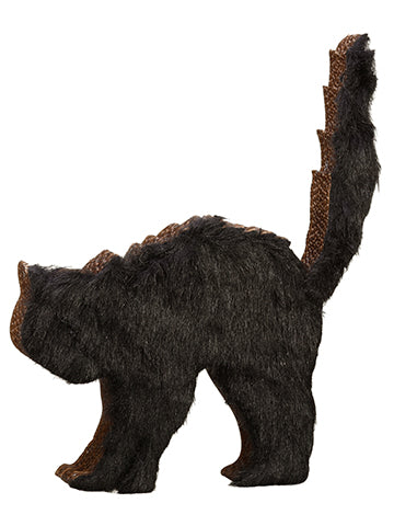 17" Fur Cat  Black (pack of 6)
