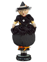 13" Halloween Witch  Black Orange (pack of 2)