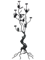 45" Metal Owl Candleholder  Black (pack of 1)