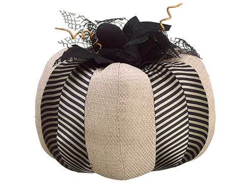 9"Hx10"D Pumpkin  Black Natural (pack of 4)