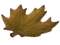 6.5"Wx7"L Maple Leaf Plate  Light Bworn (pack of 4)