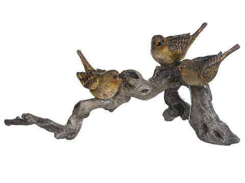 6"Hx14"W Birds on Branch  Brown (pack of 2)