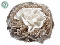3" Flower Boutonniere  Silver Beige (pack of 12)