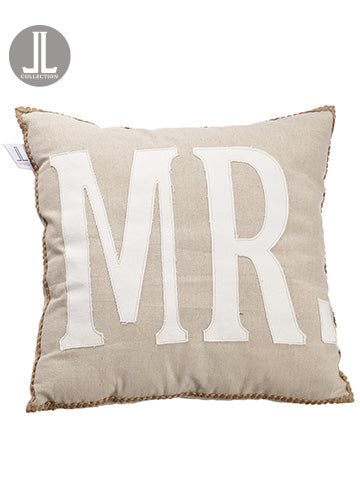 16"Wx16"L Mr. Pillow  Cream Beige (pack of 6)
