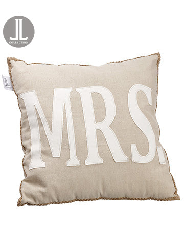 16"W Mrs. Pillow  Cream Beige (pack of 6)