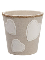 7"Hx7"D Heart Container  Cream Beige (pack of 6)