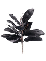 16" Magnolia Leaf Spray  Black (pack of 24)
