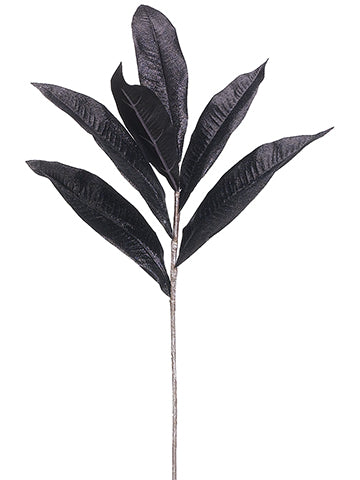 32.5" Frangipani Leaf Spray  Black (pack of 36)