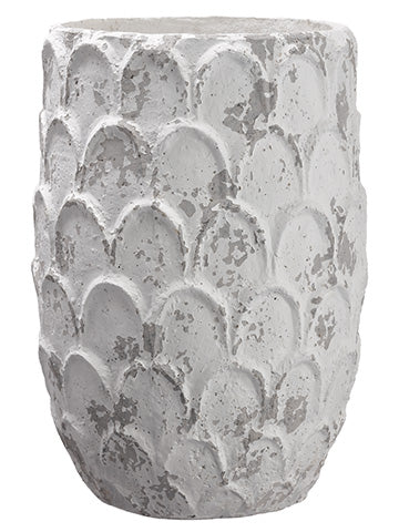 20"Hx14"D Paper Mache Planter  Antique White (pack of 1)