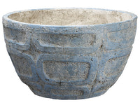 8.25"Hx14"D Paper Mache Planter Antique Blue (pack of 1)