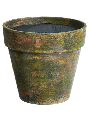 8.75"H X 9.75"D Paper Mache Pot Antique Brown (pack of 4)