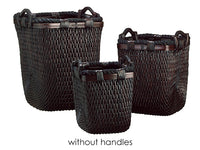 12"H-19"Hx10"W-14"Wx10"L-14"L Basket (3 ea./set) Black (pack of 2)